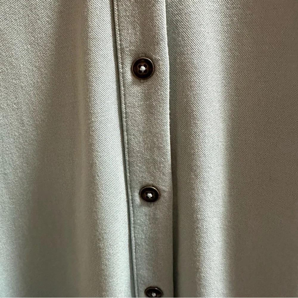 J. Jill Women's Light Green, Pistachio Button-Down Soft Long Sleeve Shirt, M - Picture 5 of 6